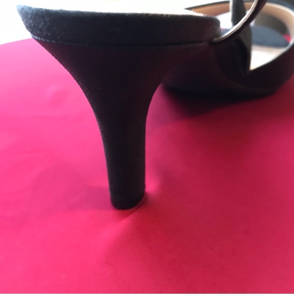 Alex Marie Black Slingback Sandals with Textured Fabric and Very Comfortable. - Picture 10 of 12